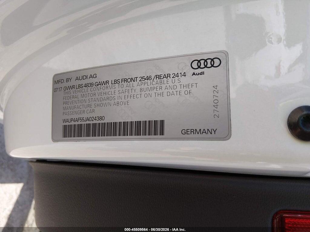 WAUP4AF55JA024380 2018 AUDI S5 photo no. 9