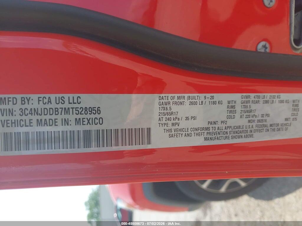3C4NJDDB7MT528956 2021 JEEP COMPASS photo no. 9