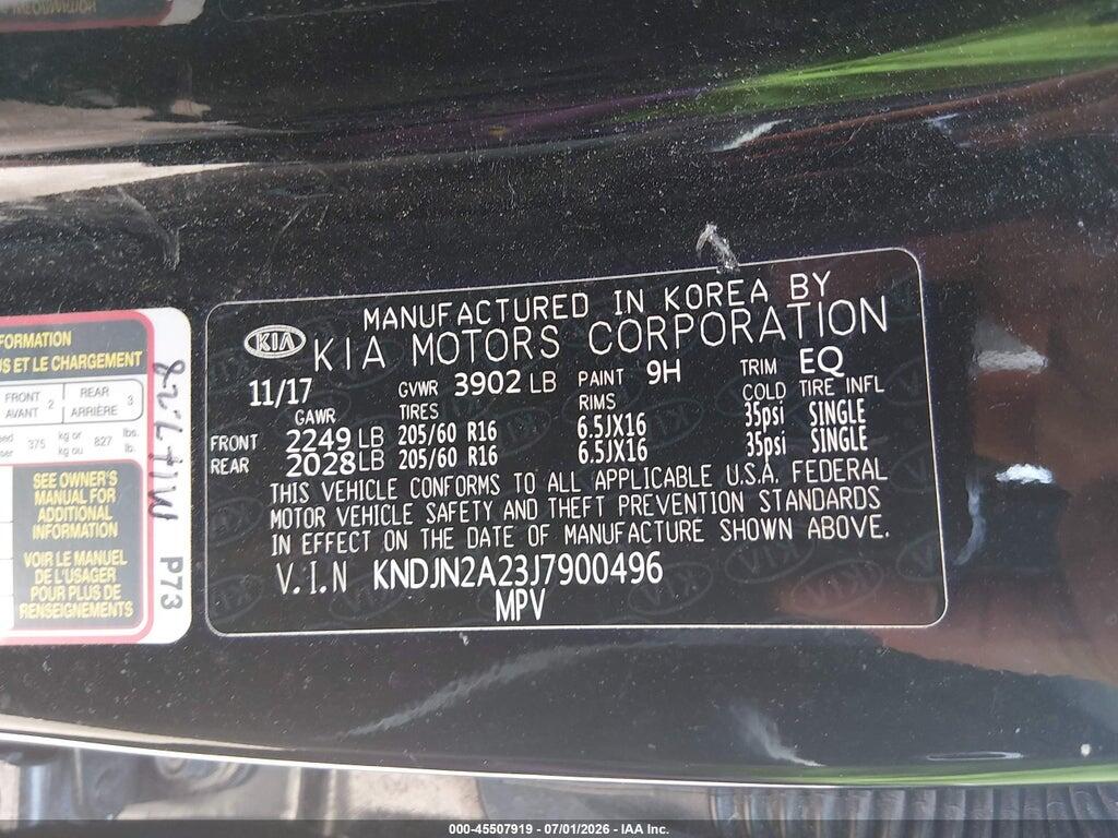 KNDJN2A23J7900496 2018 KIA SOUL photo no. 9