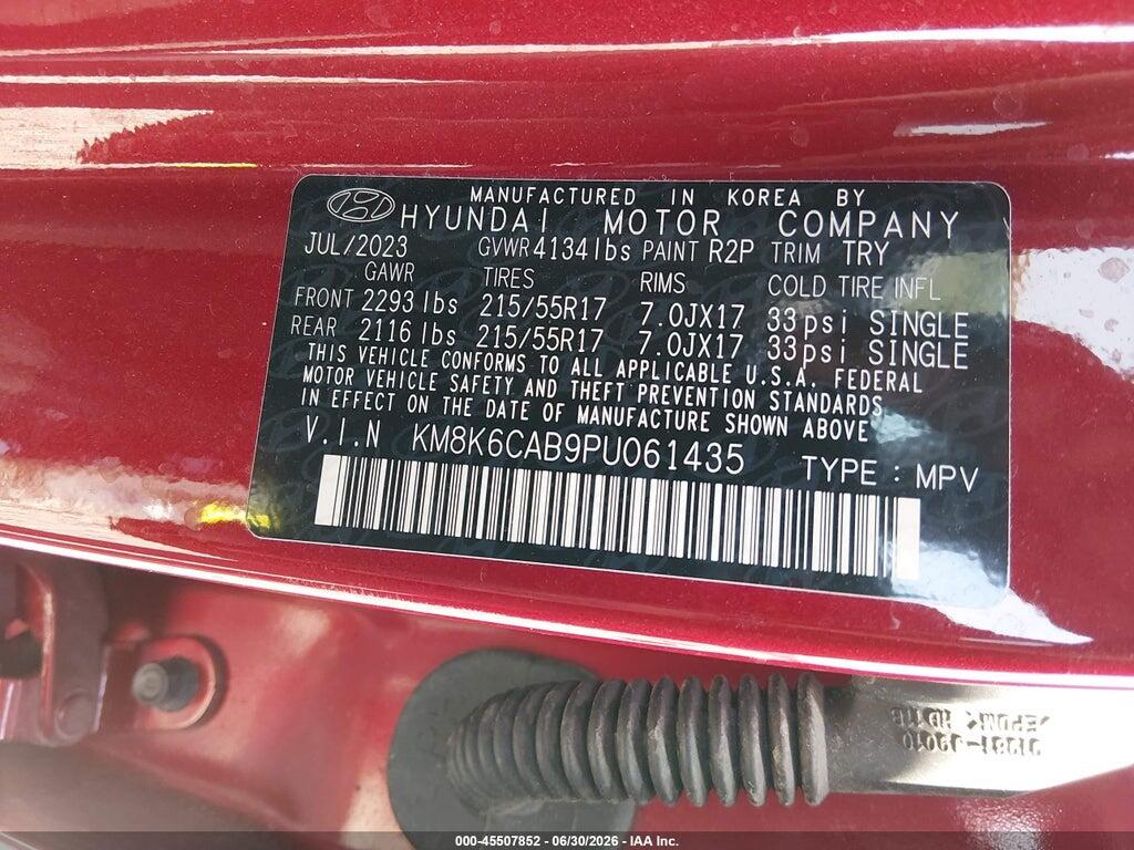 KM8K6CAB9PU061435 2023 HYUNDAI KONA photo no. 9