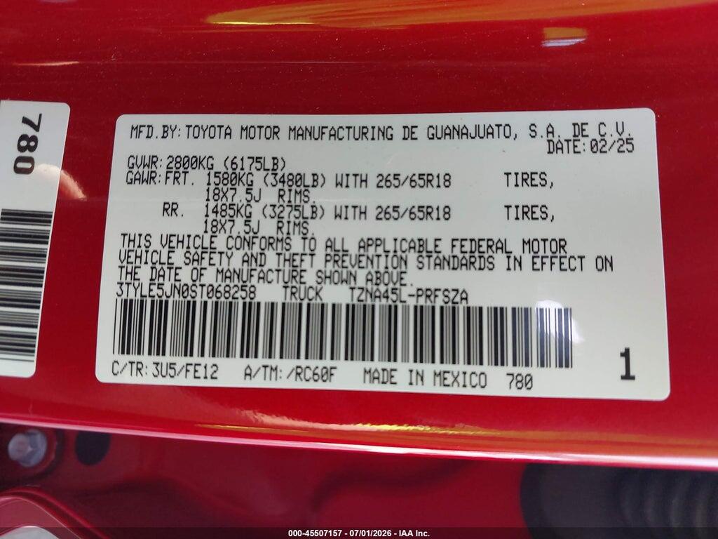 3TYLE5JN0ST068258 2025 TOYOTA TACOMA photo no. 9