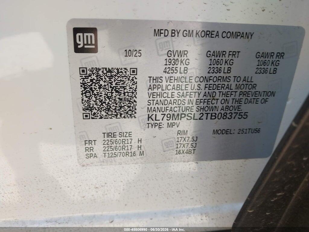 KL79MPSL2TB083755 2026 CHEVROLET TRAILBLAZER photo no. 9
