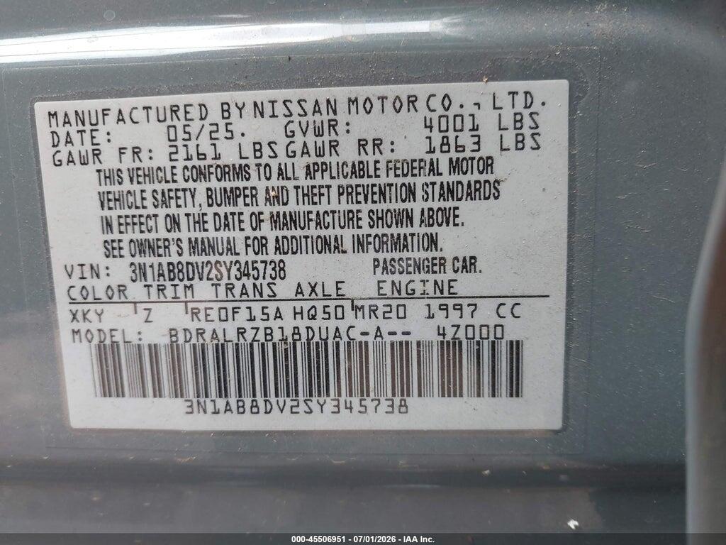 3N1AB8DV2SY345738 2025 NISSAN SENTRA photo no. 9