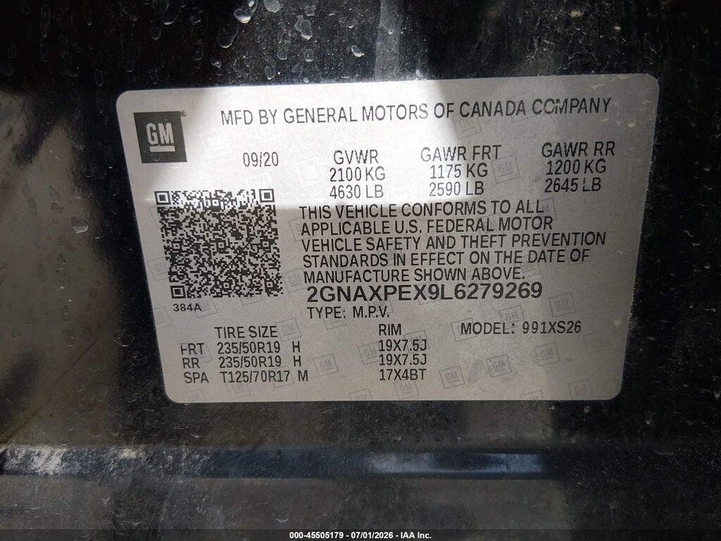 2GNAXPEX9L6279269 2020 CHEVROLET EQUINOX photo no. 9