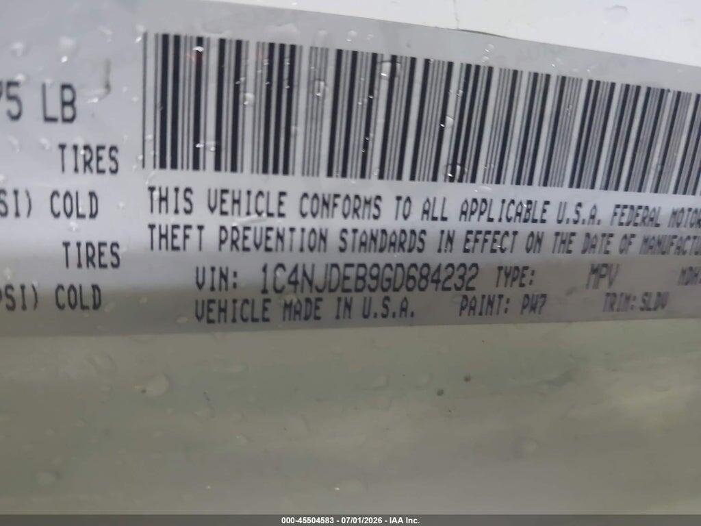 1C4NJDEB9GD684232 2016 JEEP COMPASS photo no. 9
