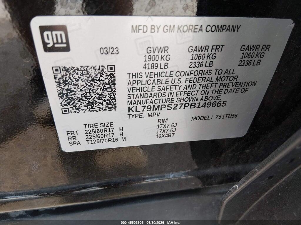 KL79MPS27PB149665 2023 CHEVROLET TRAILBLAZER photo no. 9