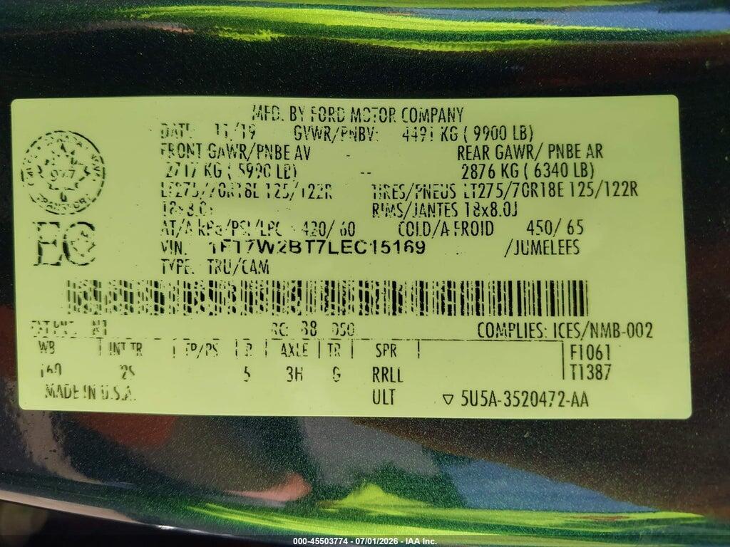 1FT7W2BT7LEC15169 2020 FORD F-250 photo no. 9