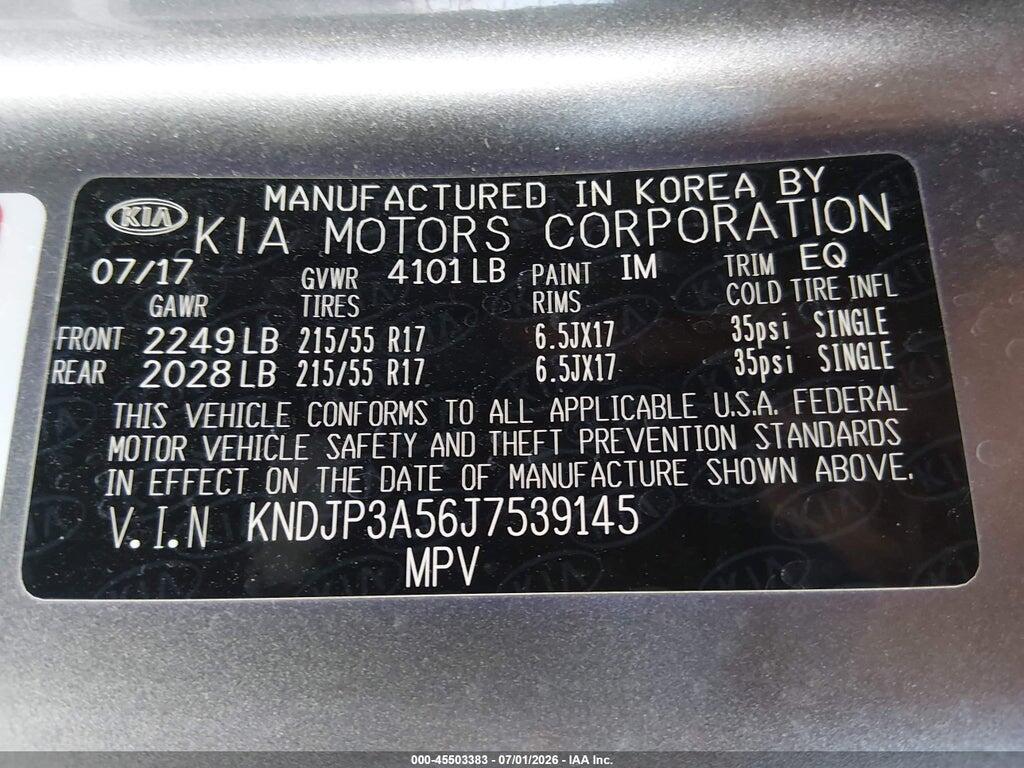 KNDJP3A56J7539145 2018 KIA SOUL photo no. 9
