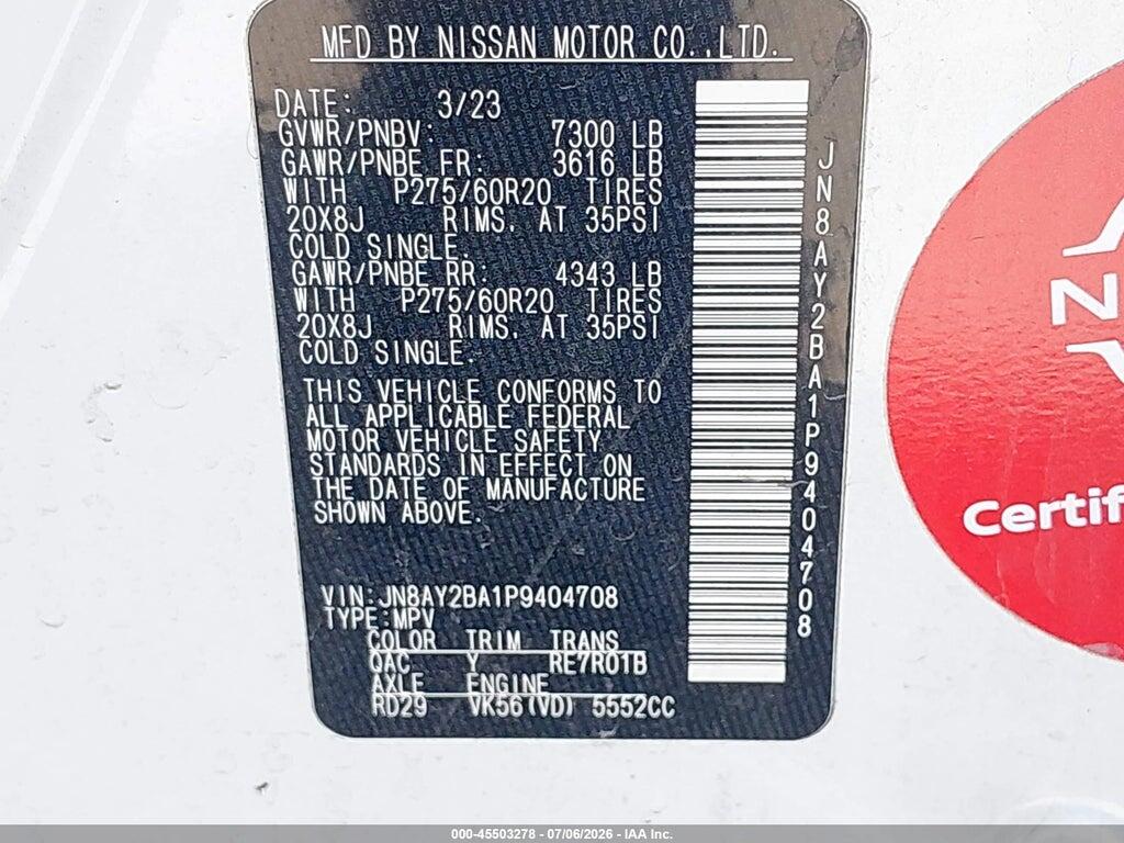 JN8AY2BA1P9404708 2023 NISSAN ARMADA photo no. 9