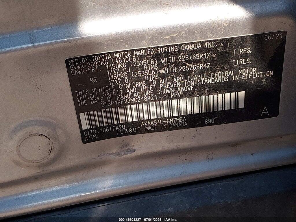 2T3P1RFV2MC218821 2021 TOYOTA RAV4 photo no. 9