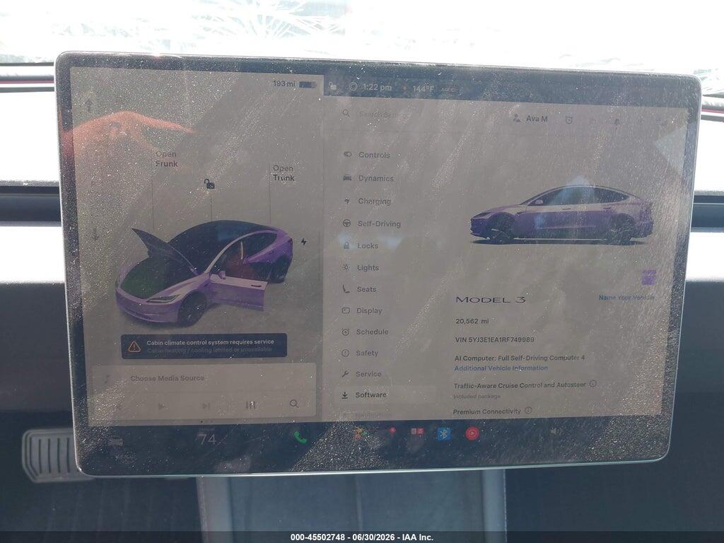 5YJ3E1EA1RF749989 2024 TESLA MODEL 3 photo no. 7