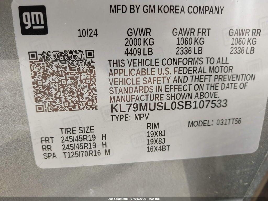 KL79MUSL0SB107533 2025 CHEVROLET TRAILBLAZER photo no. 9
