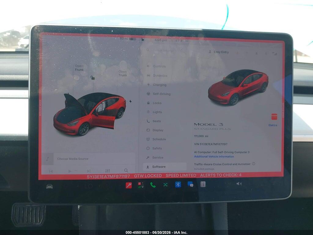 5YJ3E1EA7MF871197 2021 TESLA MODEL 3 photo no. 7