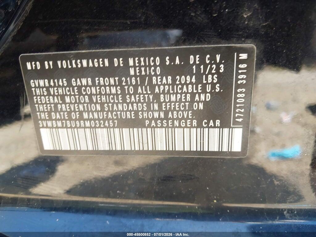 3VWBM7BU9RM032457 2024 VOLKSWAGEN JETTA photo no. 9
