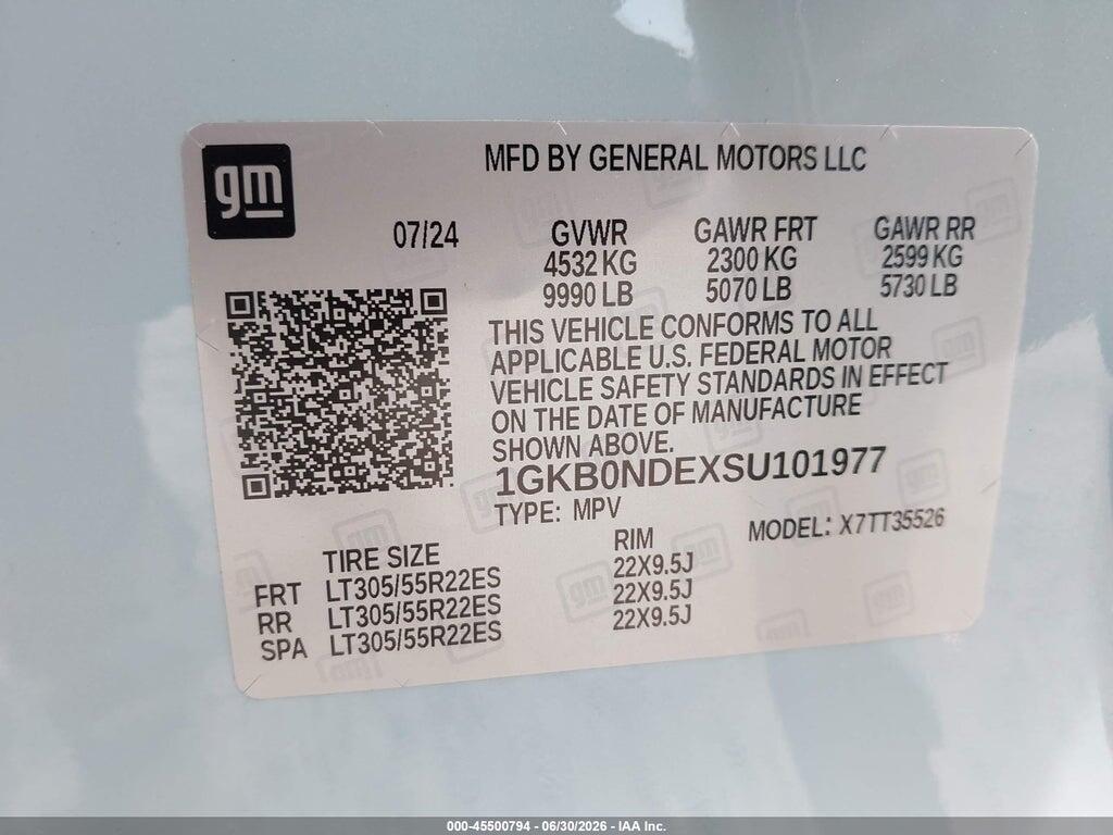1GKB0NDEXSU101977 2025 GMC HUMMER EV SUV photo no. 9