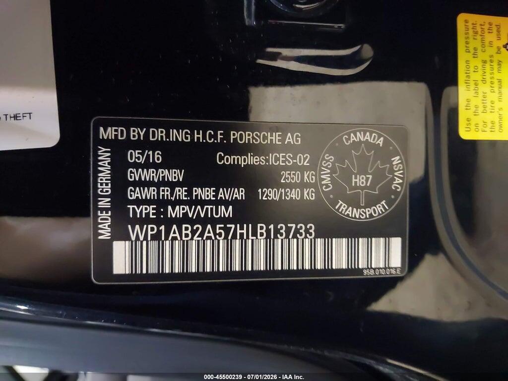 WP1AB2A57HLB13733 2017 PORSCHE MACAN photo no. 9