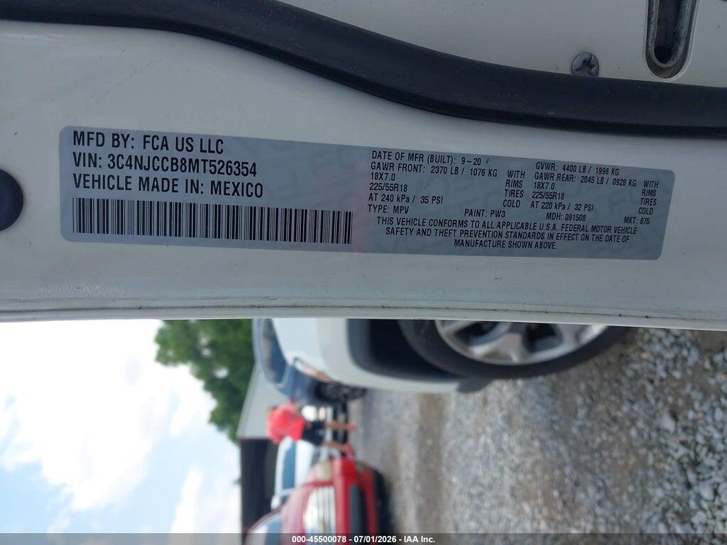3C4NJCCB8MT526354 2021 JEEP COMPASS photo no. 9