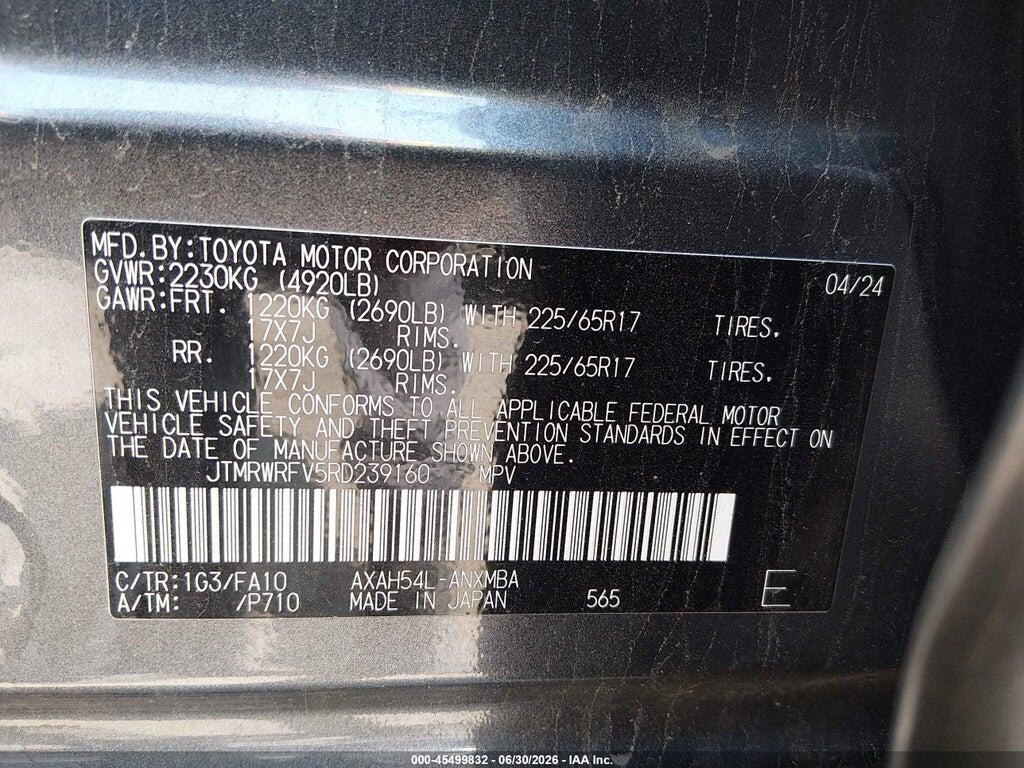 JTMRWRFV5RD239160 2024 TOYOTA RAV4 HYBRID photo no. 9