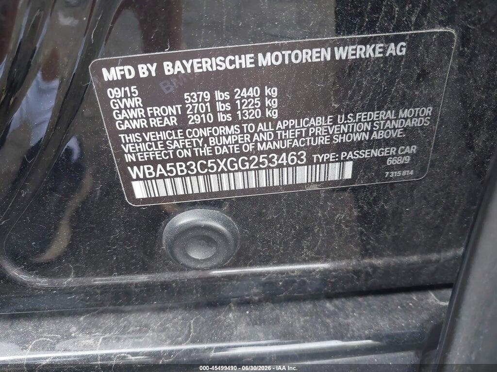 WBA5B3C5XGG253463 2016 BMW 535I photo no. 9