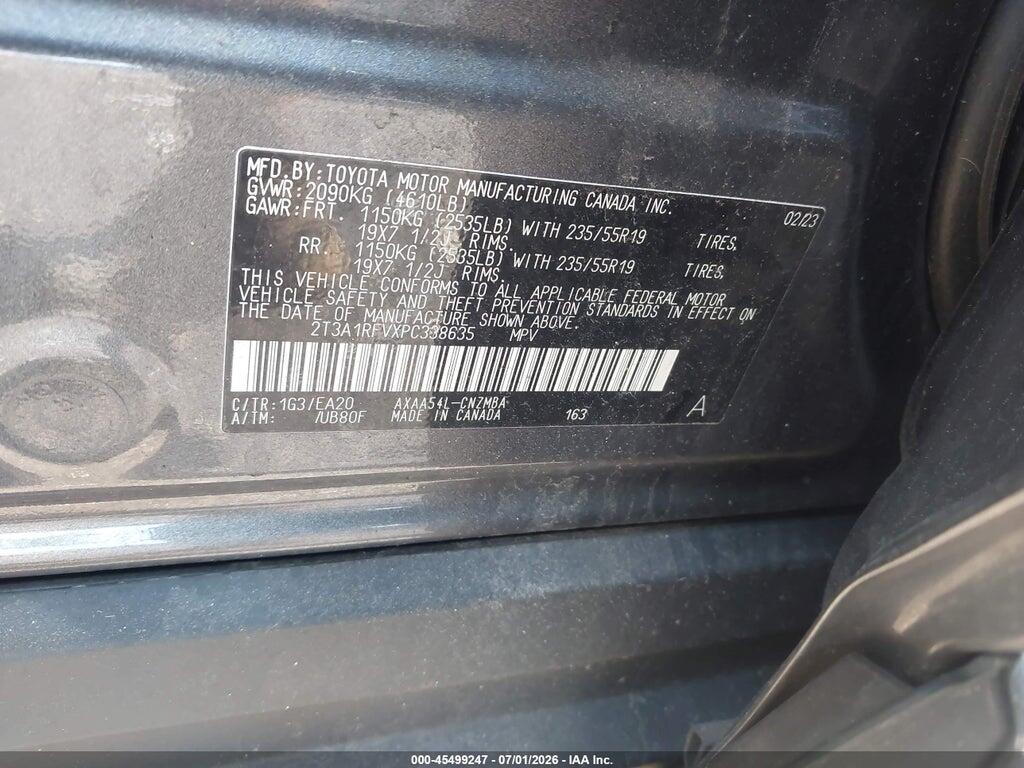 2T3A1RFVXPC338635 2023 TOYOTA RAV4 photo no. 9