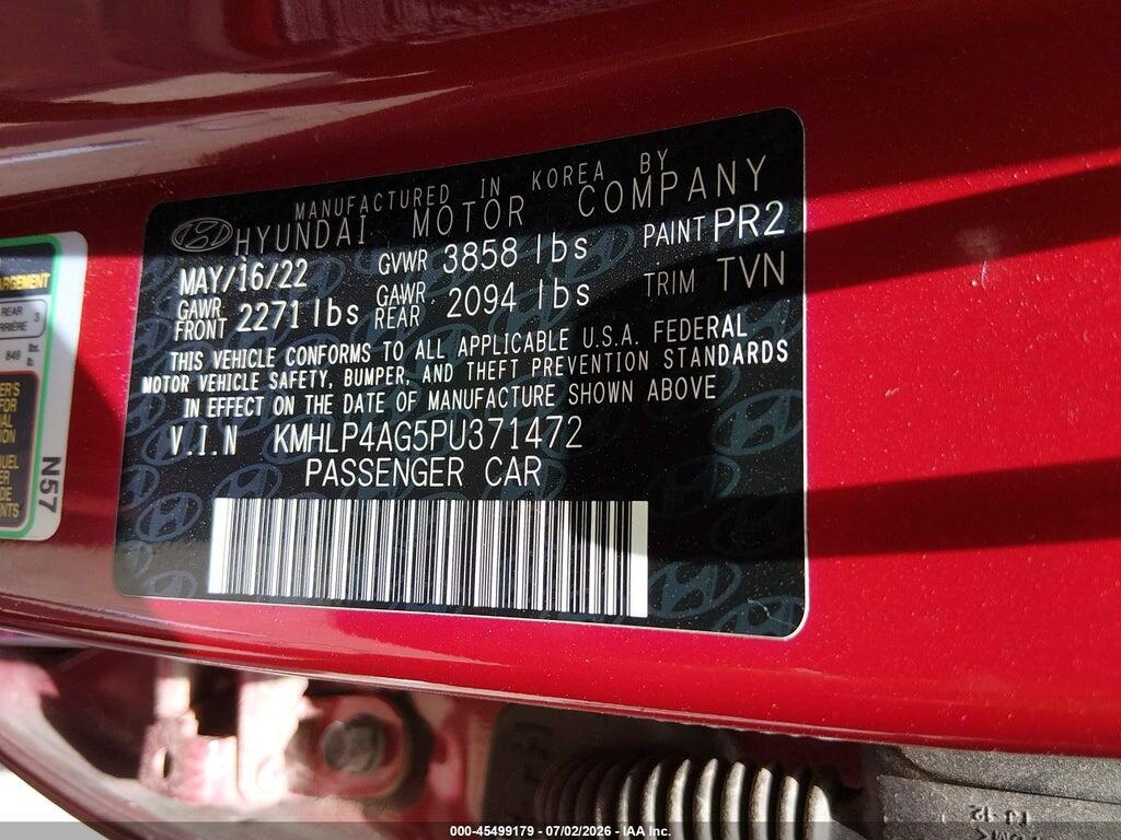 KMHLP4AG5PU371472 2023 HYUNDAI ELANTRA photo no. 9