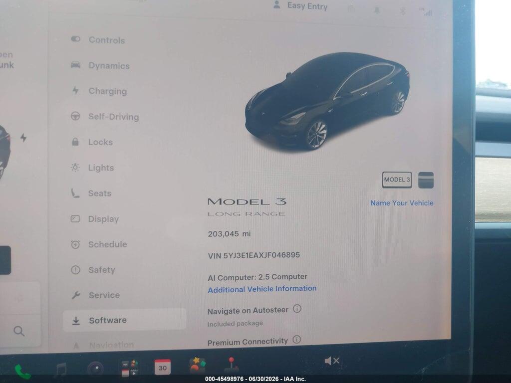 5YJ3E1EAXJF046895 2018 TESLA MODEL 3 photo no. 7