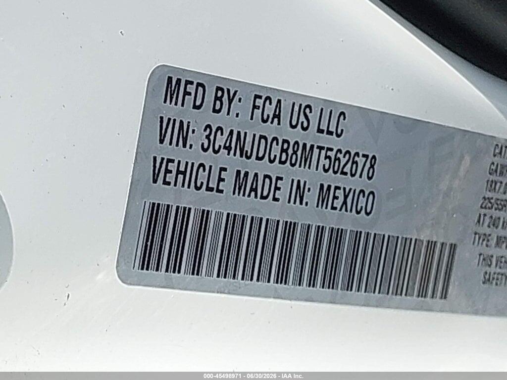 3C4NJDCB8MT562678 2021 JEEP COMPASS photo no. 9