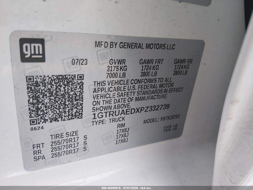1GTRUAEDXPZ332739 2023 GMC SIERRA 1500 photo no. 9