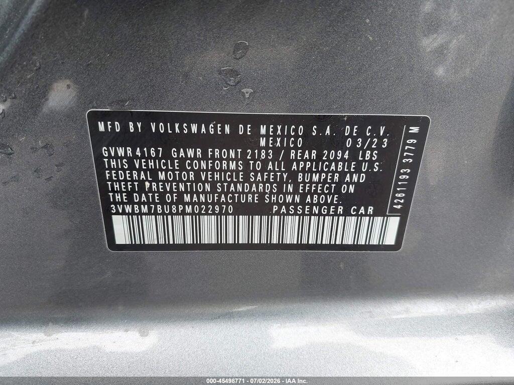 3VWBM7BU8PM022970 2023 VOLKSWAGEN JETTA photo no. 9