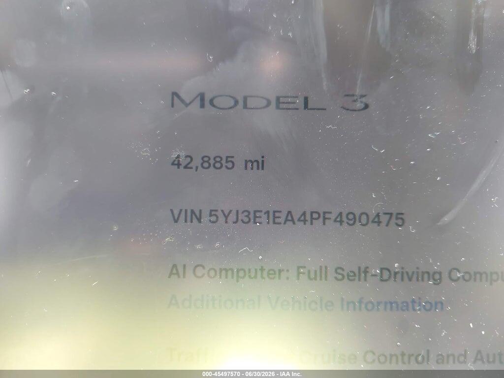 5YJ3E1EA4PF490475 2023 TESLA MODEL 3 photo no. 7