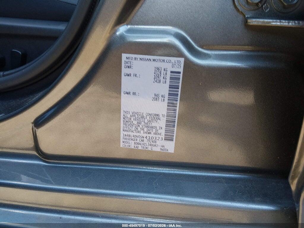1N4BL4DV0SN410323 2025 NISSAN ALTIMA photo no. 9