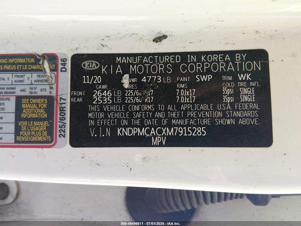 KNDPMCACXM7915285 2021 KIA SPORTAGE photo no. 9