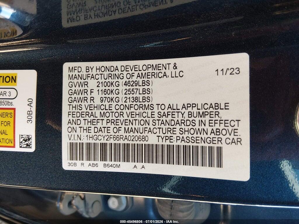 1HGCY2F66RA020680 2024 HONDA ACCORD HYBRID photo no. 9