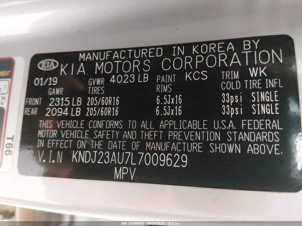 KNDJ23AU7L7009629 2020 KIA SOUL photo no. 9