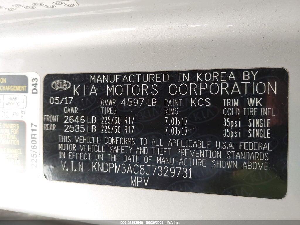 KNDPM3AC8J7329731 2018 KIA SPORTAGE photo no. 9