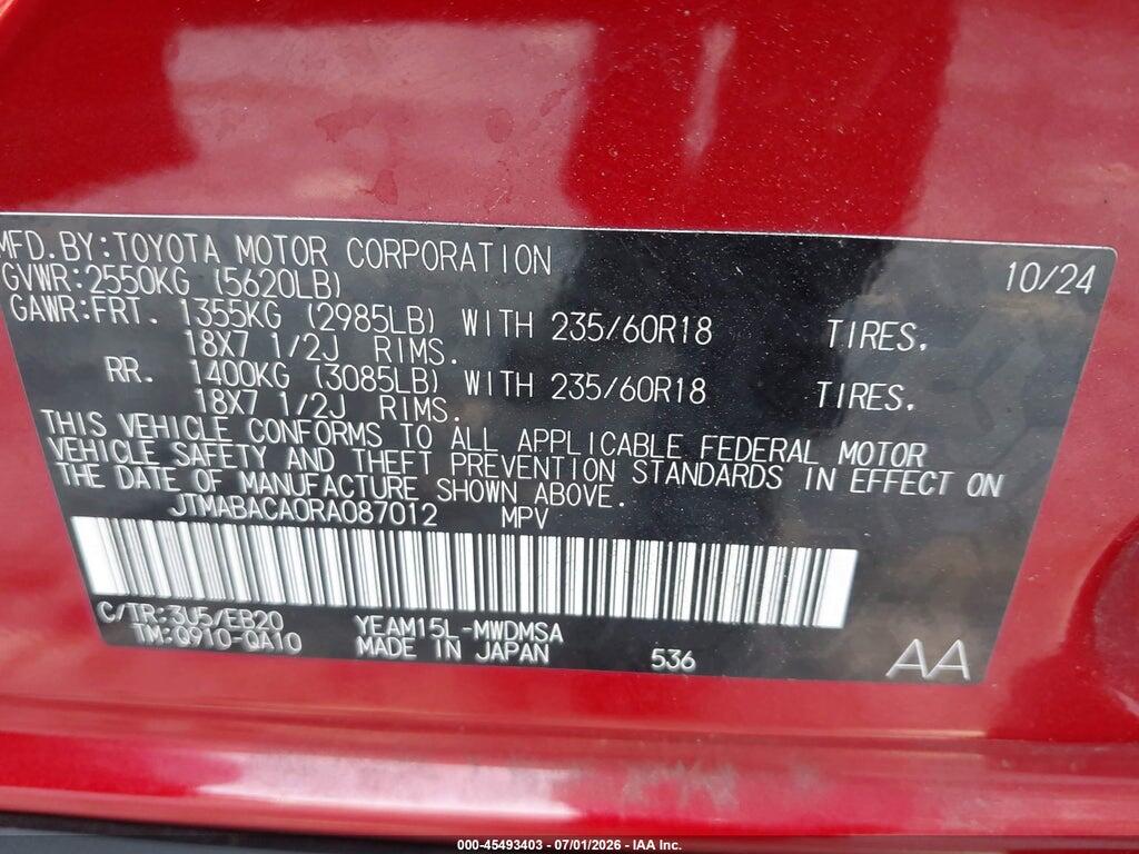 JTMABACA0RA087012 2024 TOYOTA BZ4X photo no. 9