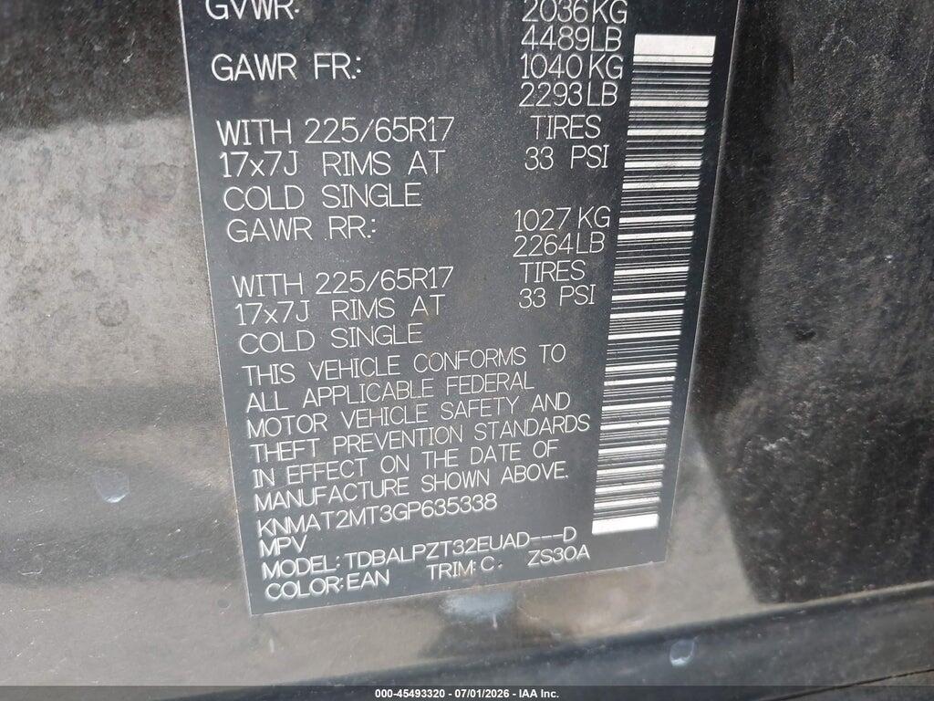 KNMAT2MT3GP635338 2016 NISSAN ROGUE photo no. 9