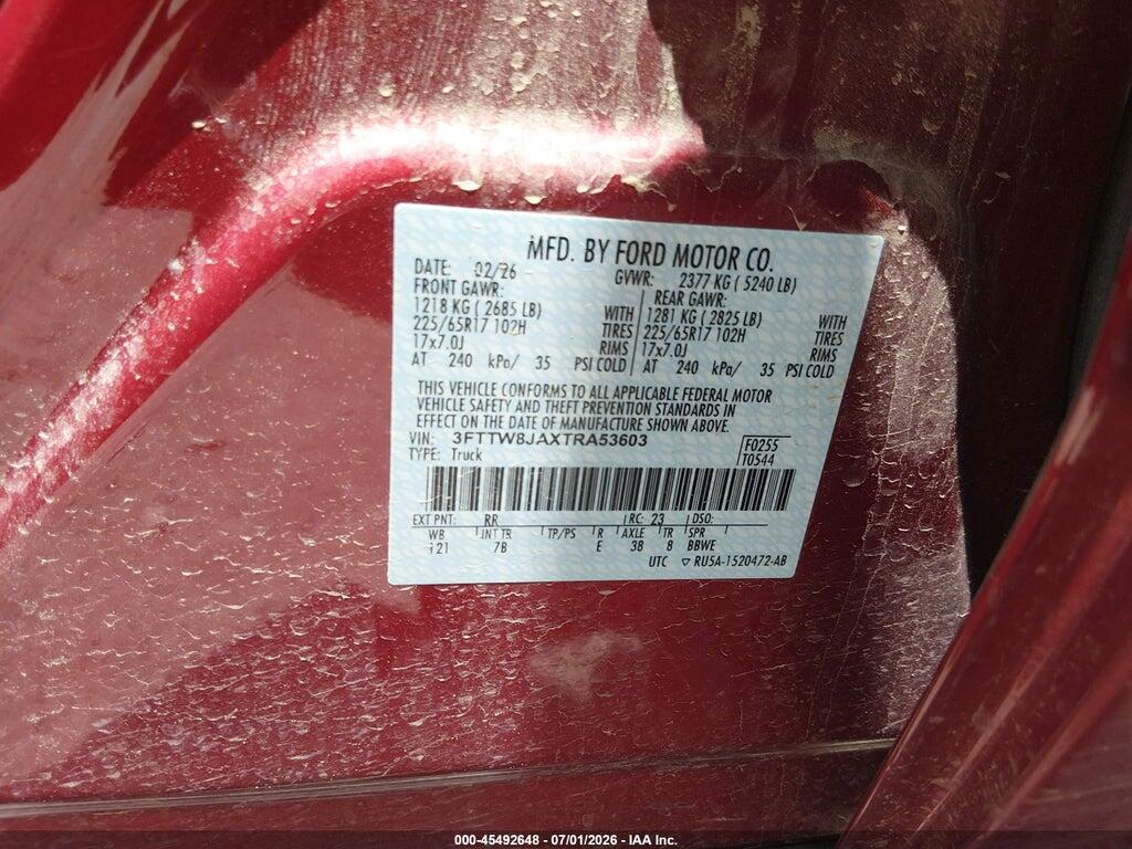 3FTTW8JAXTRA53603 2026 FORD MAVERICK photo no. 9