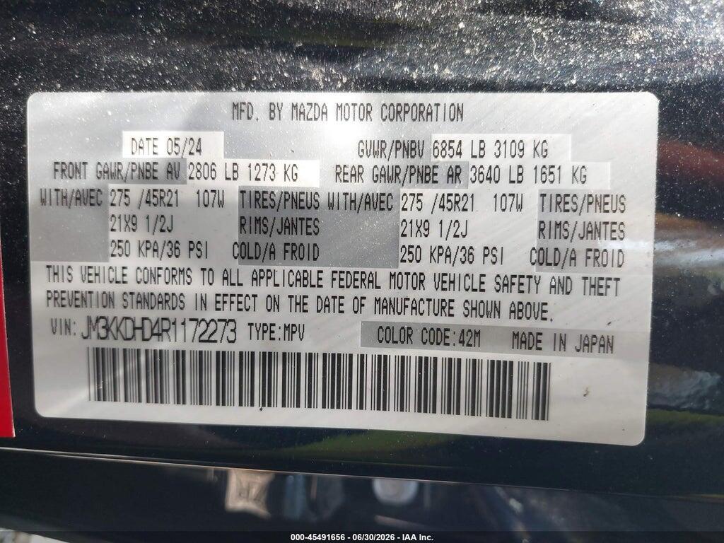 JM3KKDHD4R1172273 2024 MAZDA CX-90 photo no. 9
