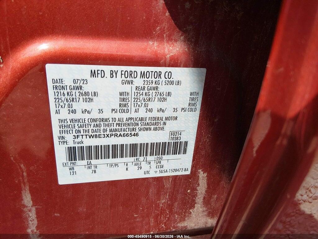 3FTTW8E3XPRA66546 2023 FORD MAVERICK photo no. 9