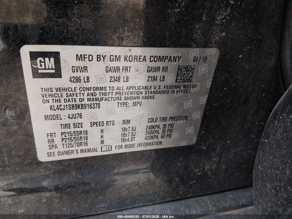 KL4CJ1SB9KB916370 2019 BUICK ENCORE photo no. 9