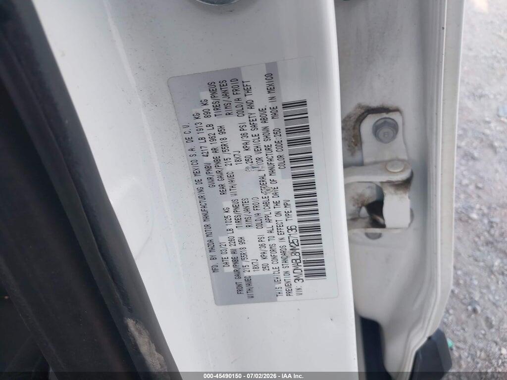 3MVDMABL8MM257136 2021 MAZDA CX-30 photo no. 9