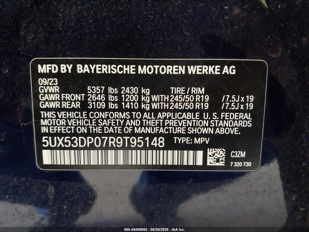 5UX53DP07R9T95148 2024 BMW X3 photo no. 9