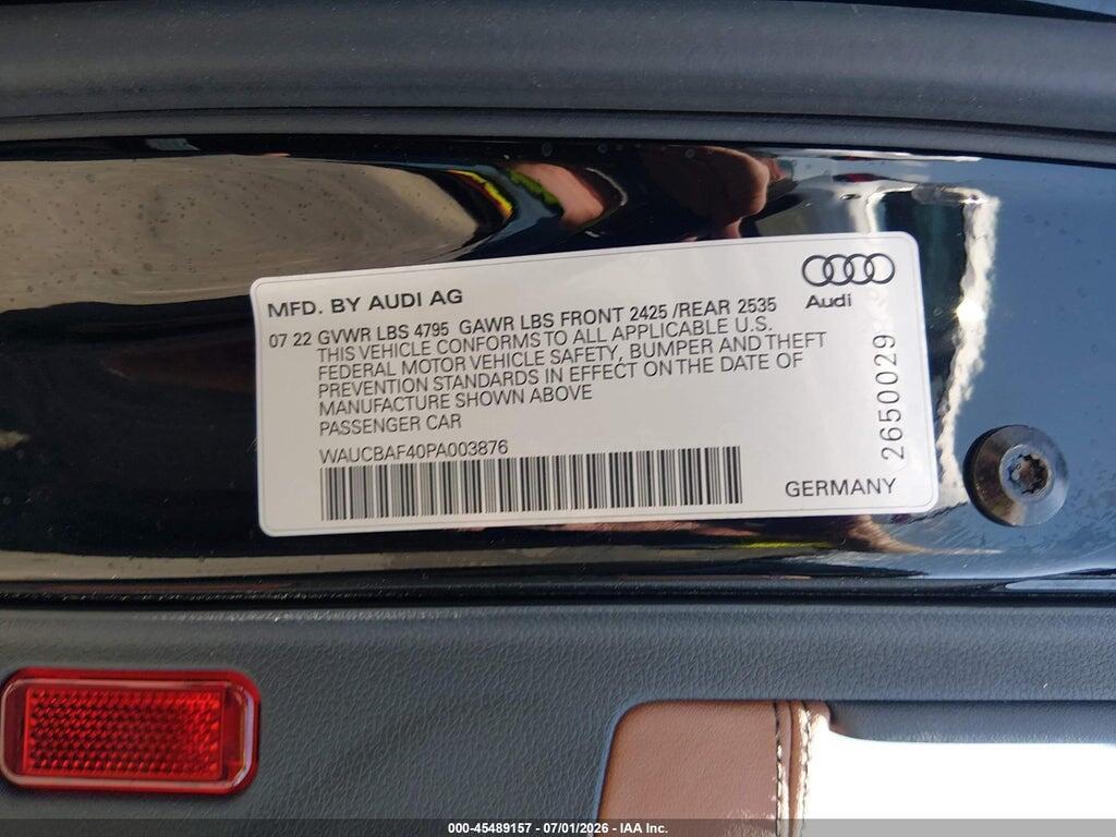 WAUCBAF40PA003876 2023 AUDI A4 photo no. 9