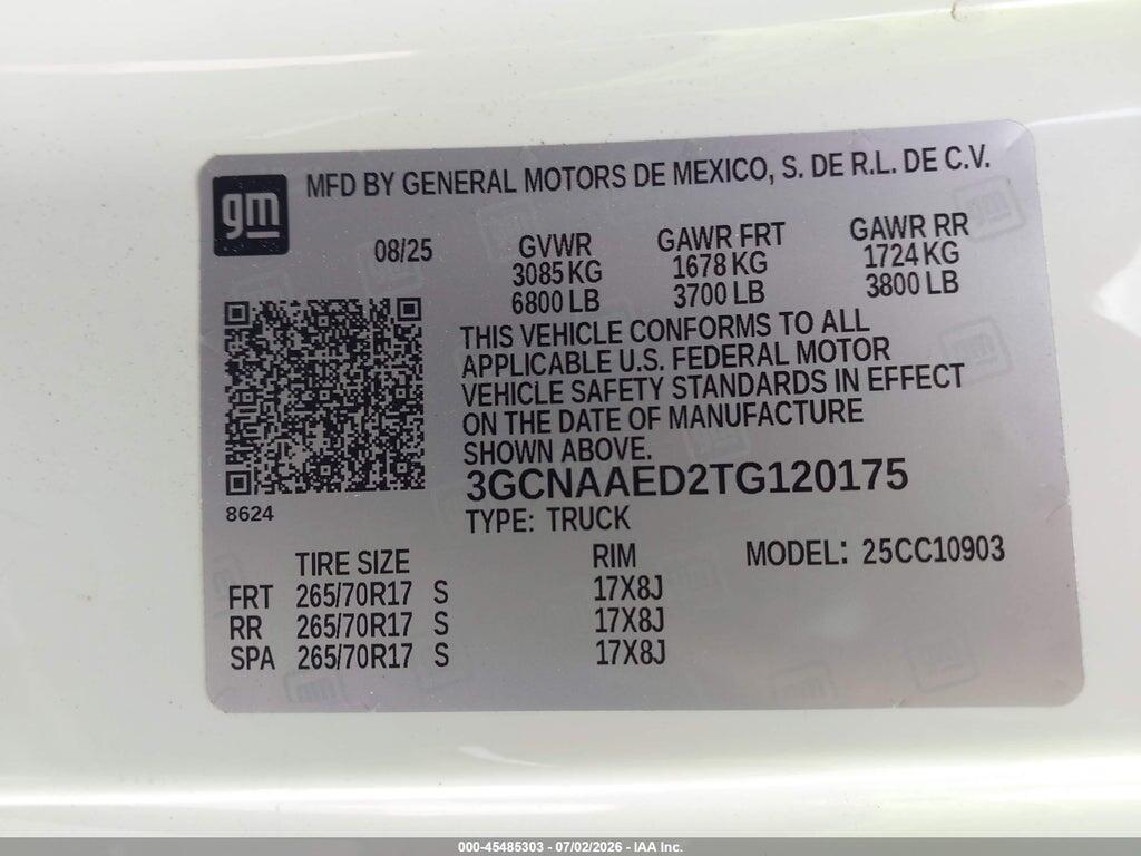 3GCNAAED2TG120175 2026 CHEVROLET SILVERADO 1500 photo no. 9