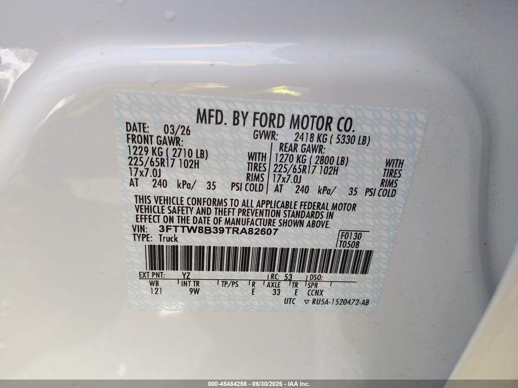 3FTTW8B39TRA82607 2026 FORD MAVERICK photo no. 9