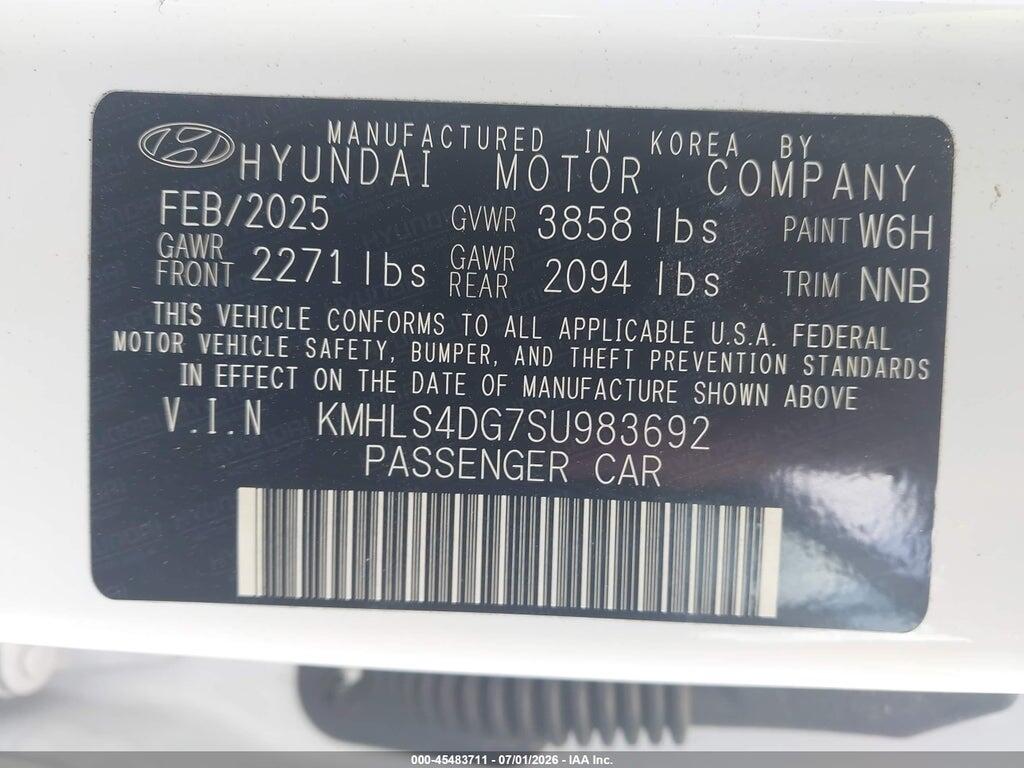 KMHLS4DG7SU983692 2025 HYUNDAI ELANTRA photo no. 9