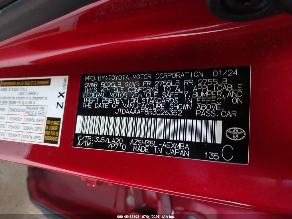 JTDAAAAF8R3026352 2024 TOYOTA CROWN photo no. 9