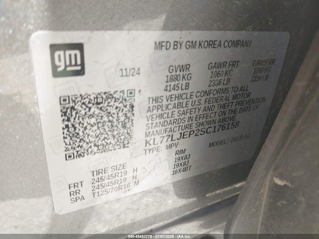 KL77LJEP2SC176158 2025 CHEVROLET TRAX photo no. 9