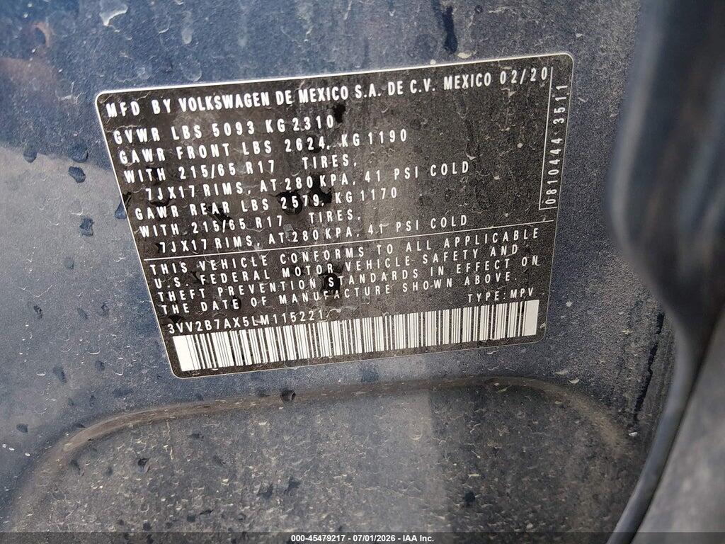 3VV2B7AX5LM115221 2020 VOLKSWAGEN TIGUAN photo no. 9